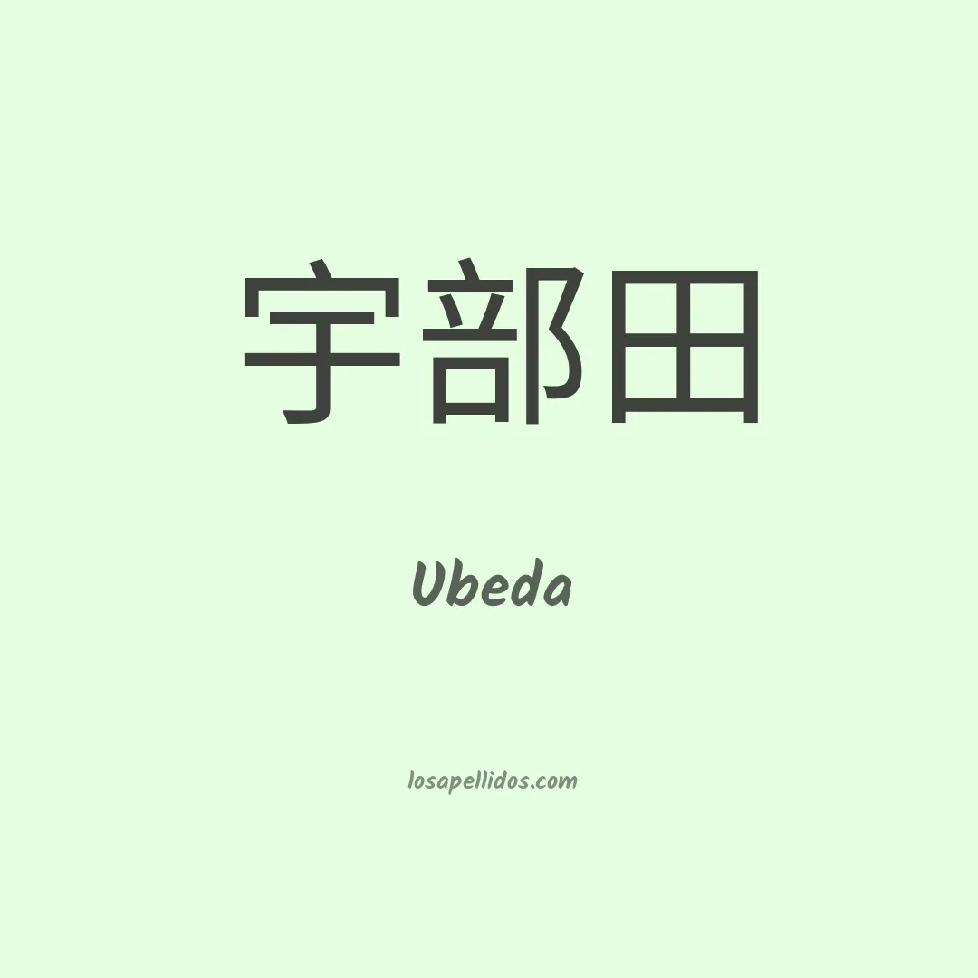 Úbeda en chino
