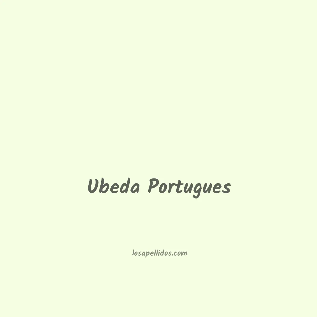 Ubeda portugues en chino