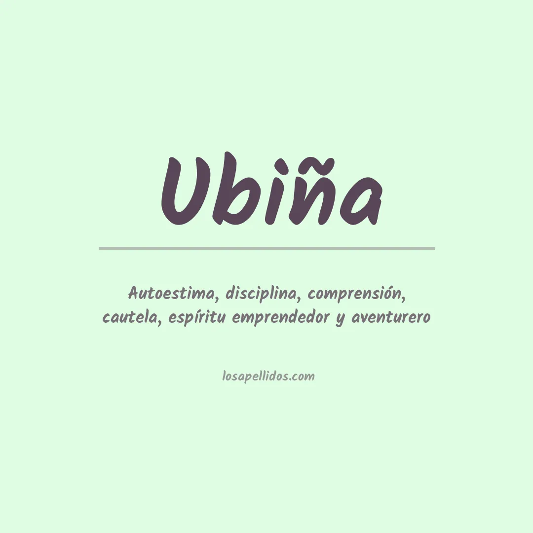 Apellido Ubiña