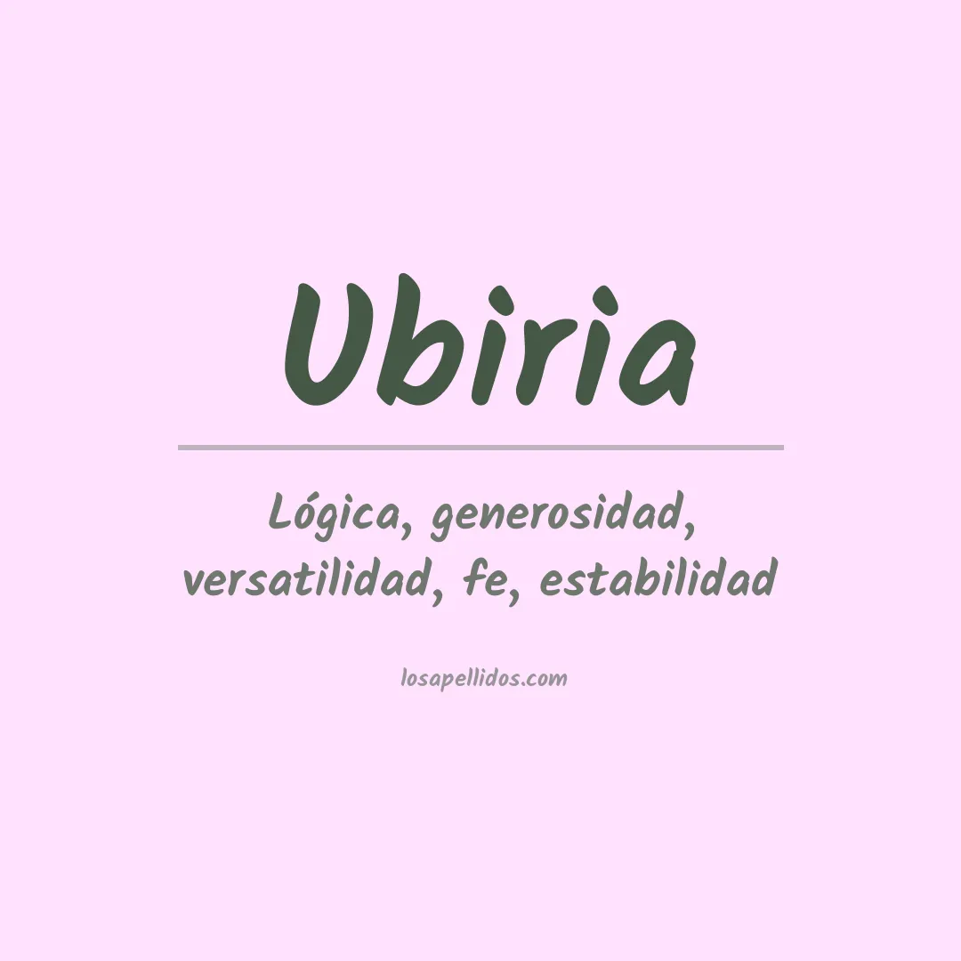 Apellido Ubiria