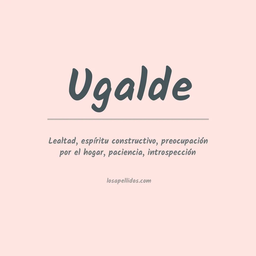 Apellido Ugalde
