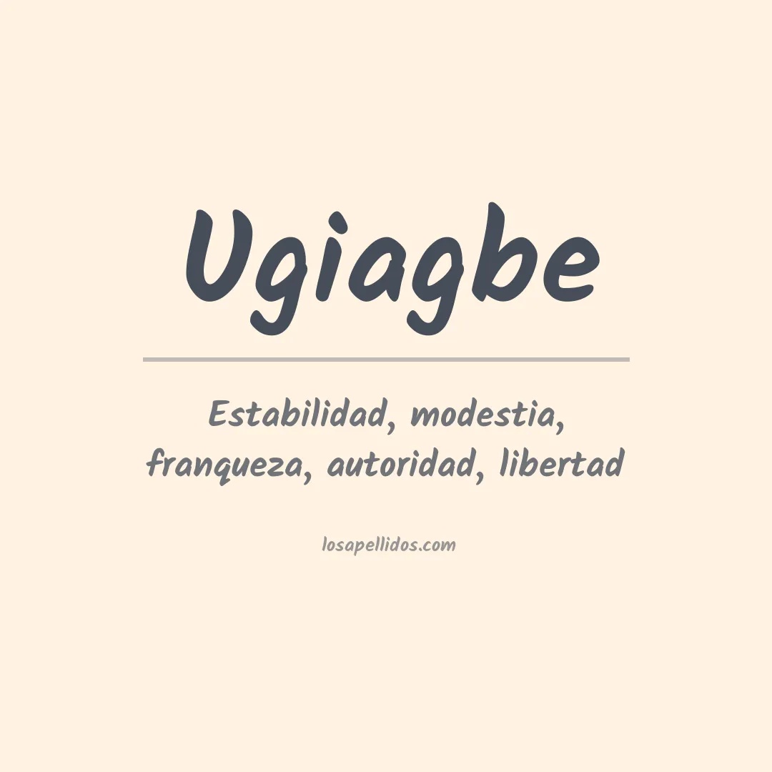 Apellido Ugiagbe