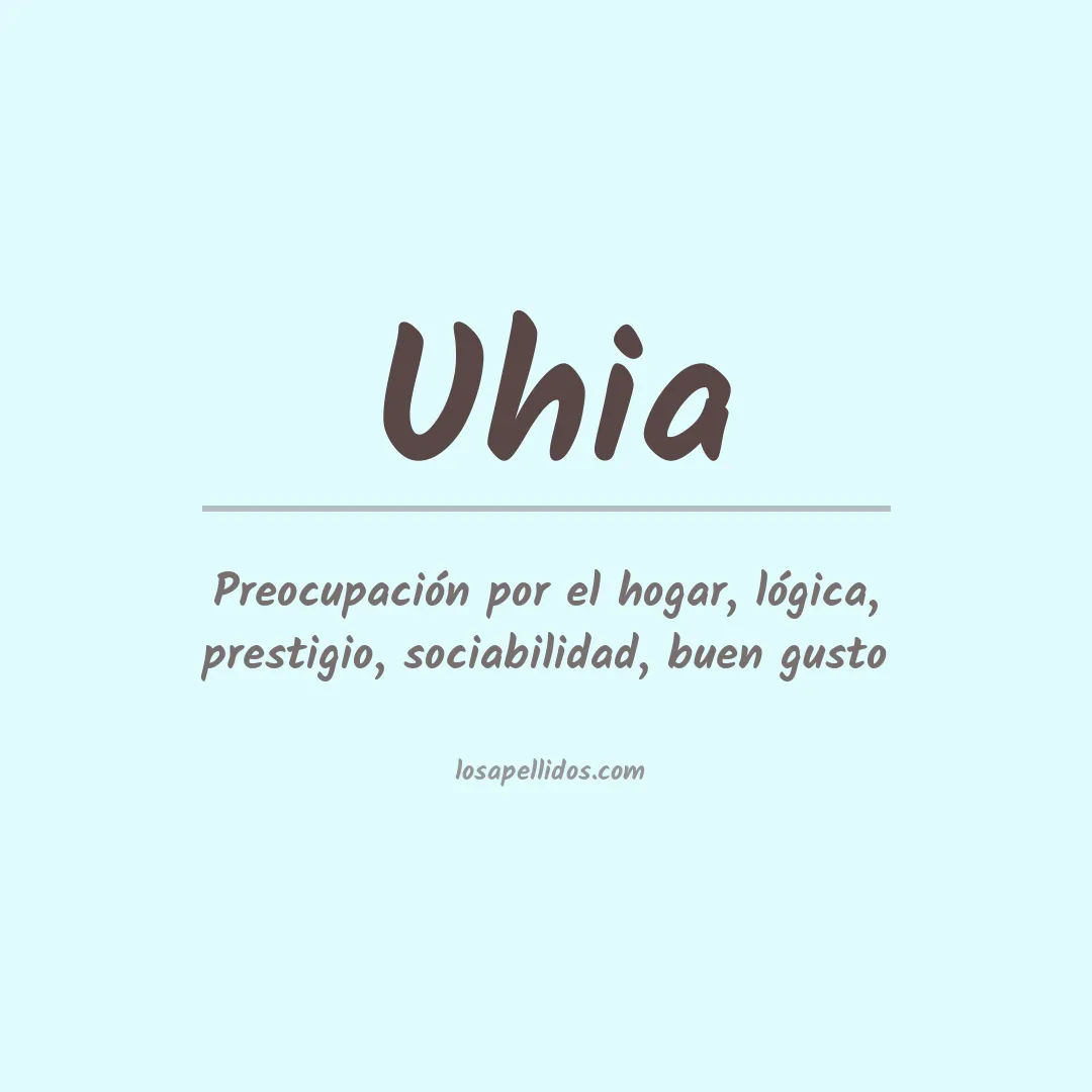 Apellido Uhia