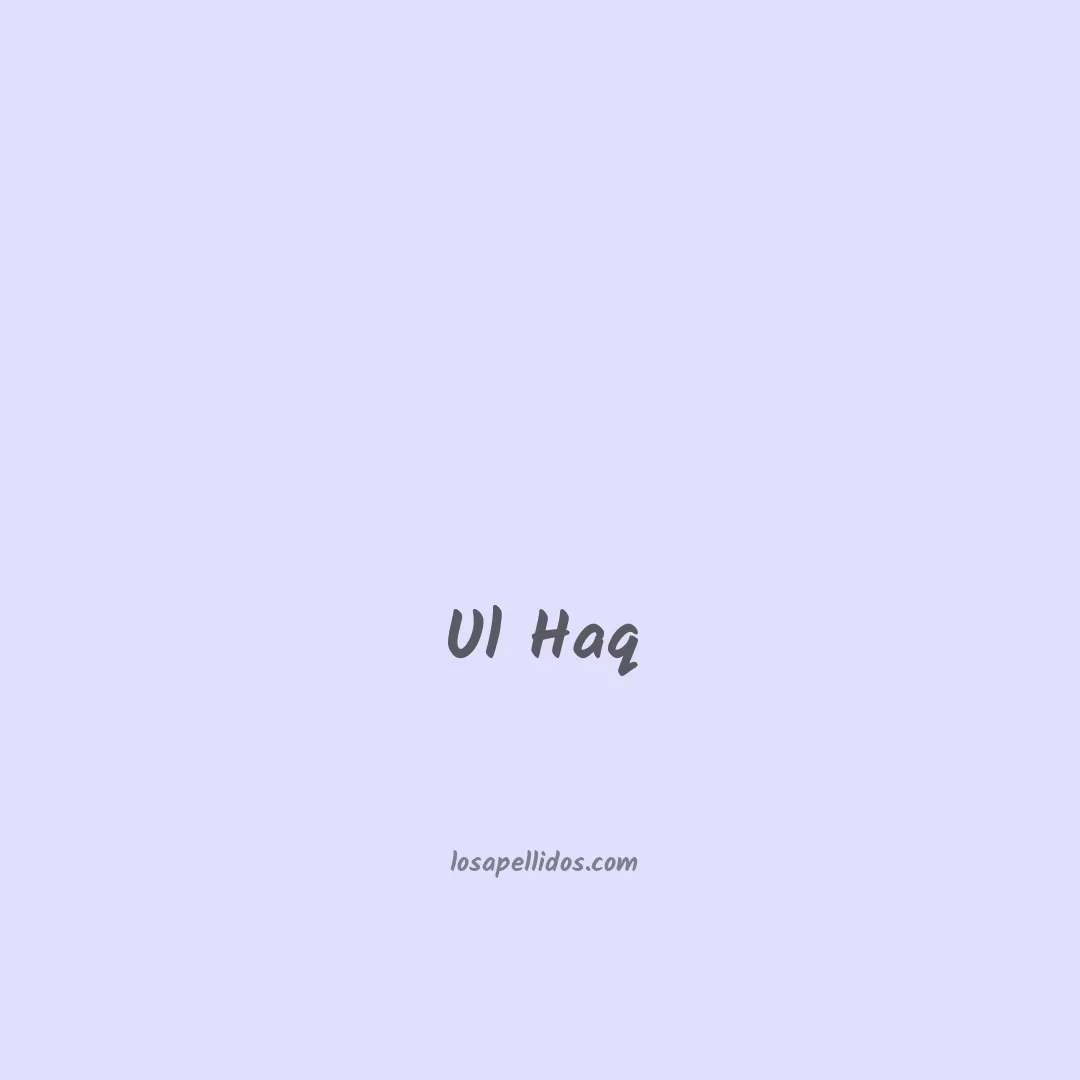 Ul haq en chino