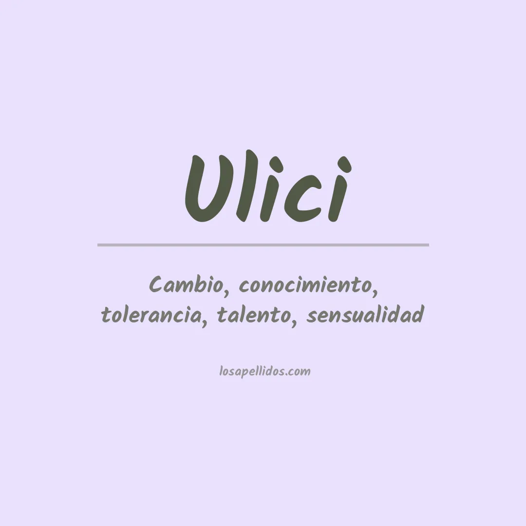 Apellido Ulici