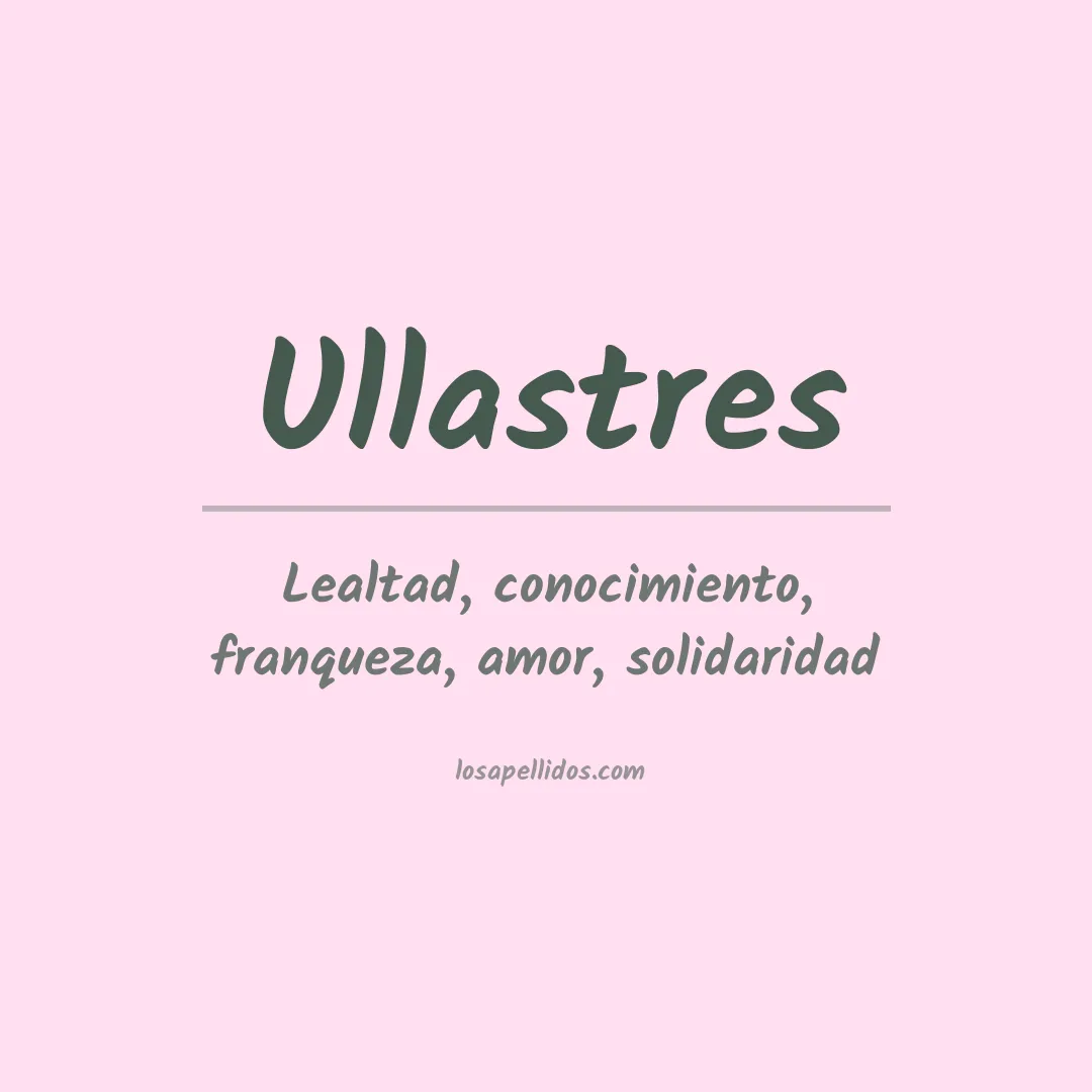 Significado del Apellido Ullastres