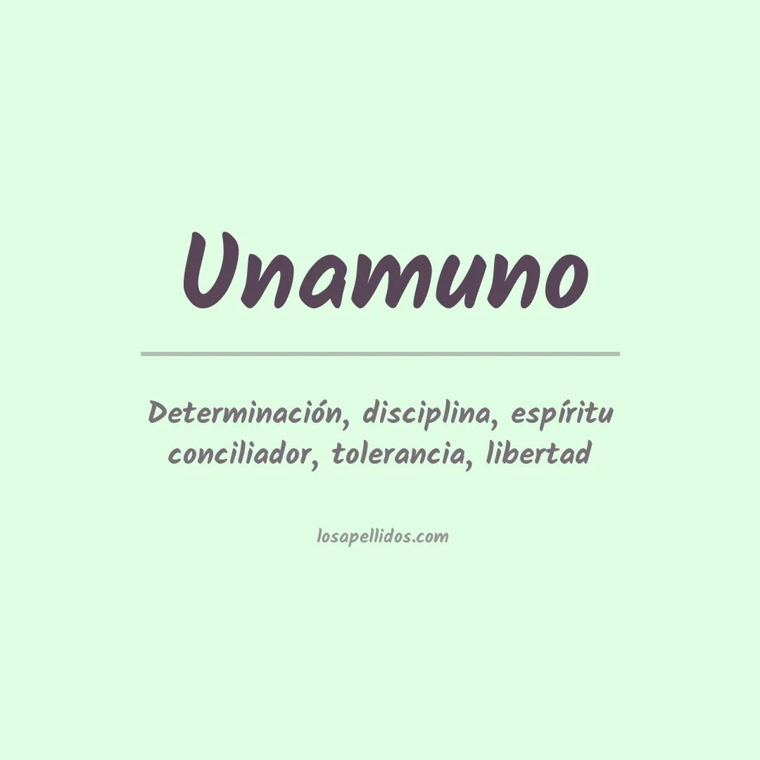 Significado del Apellido Unamuno