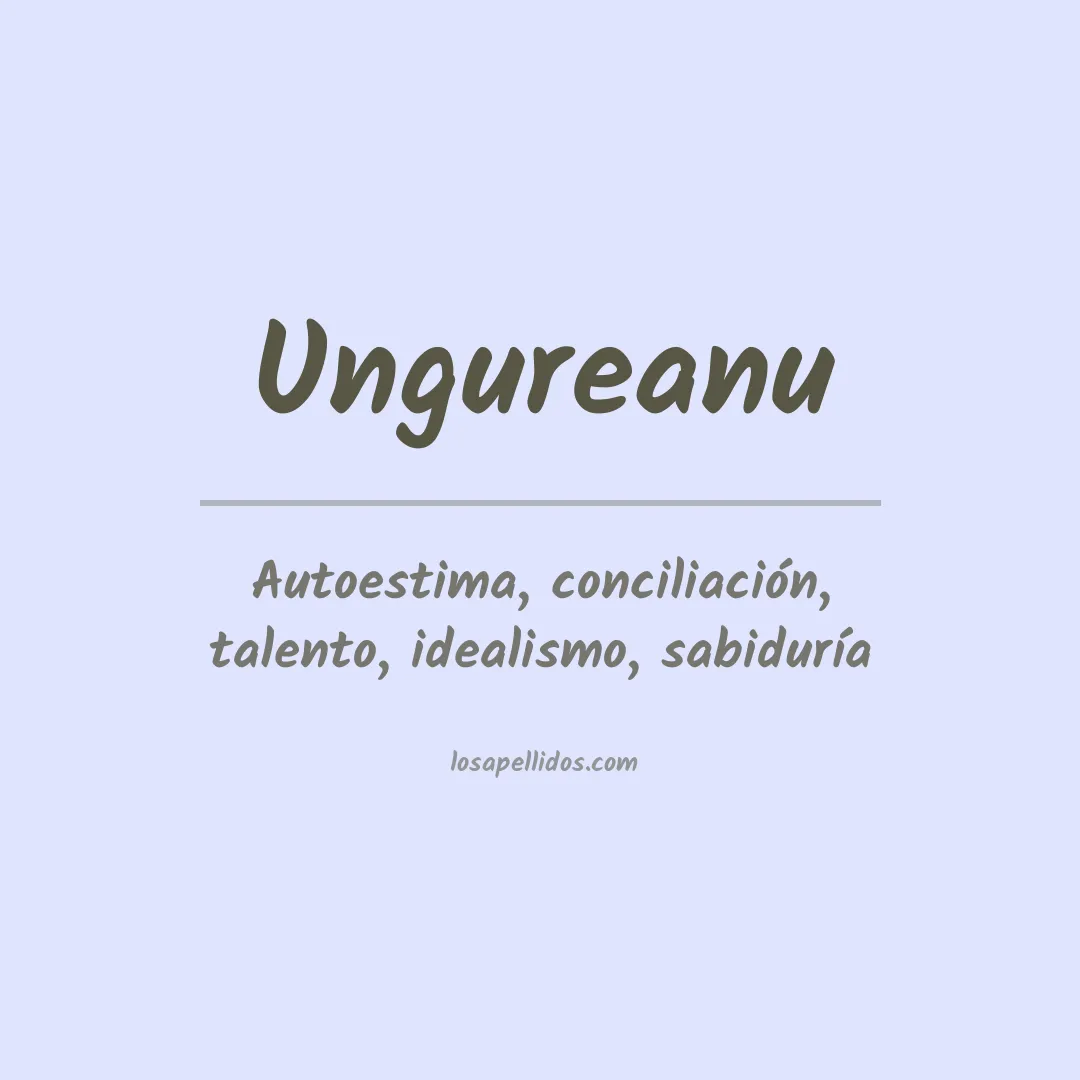 Apellido Ungureanu