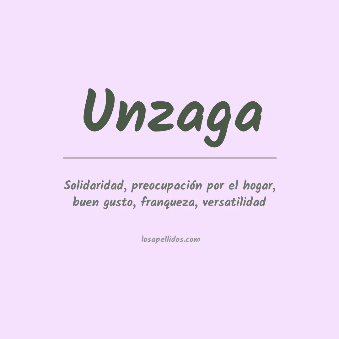 Significado del Apellido Unzaga