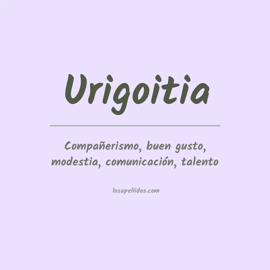 Significado del Apellido Urigoitia