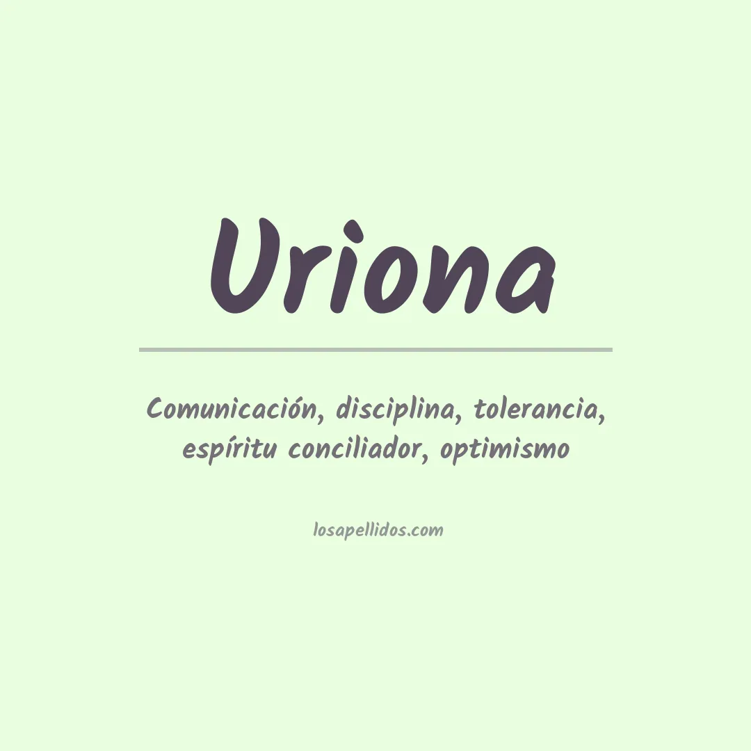 Significado del Apellido Uriona