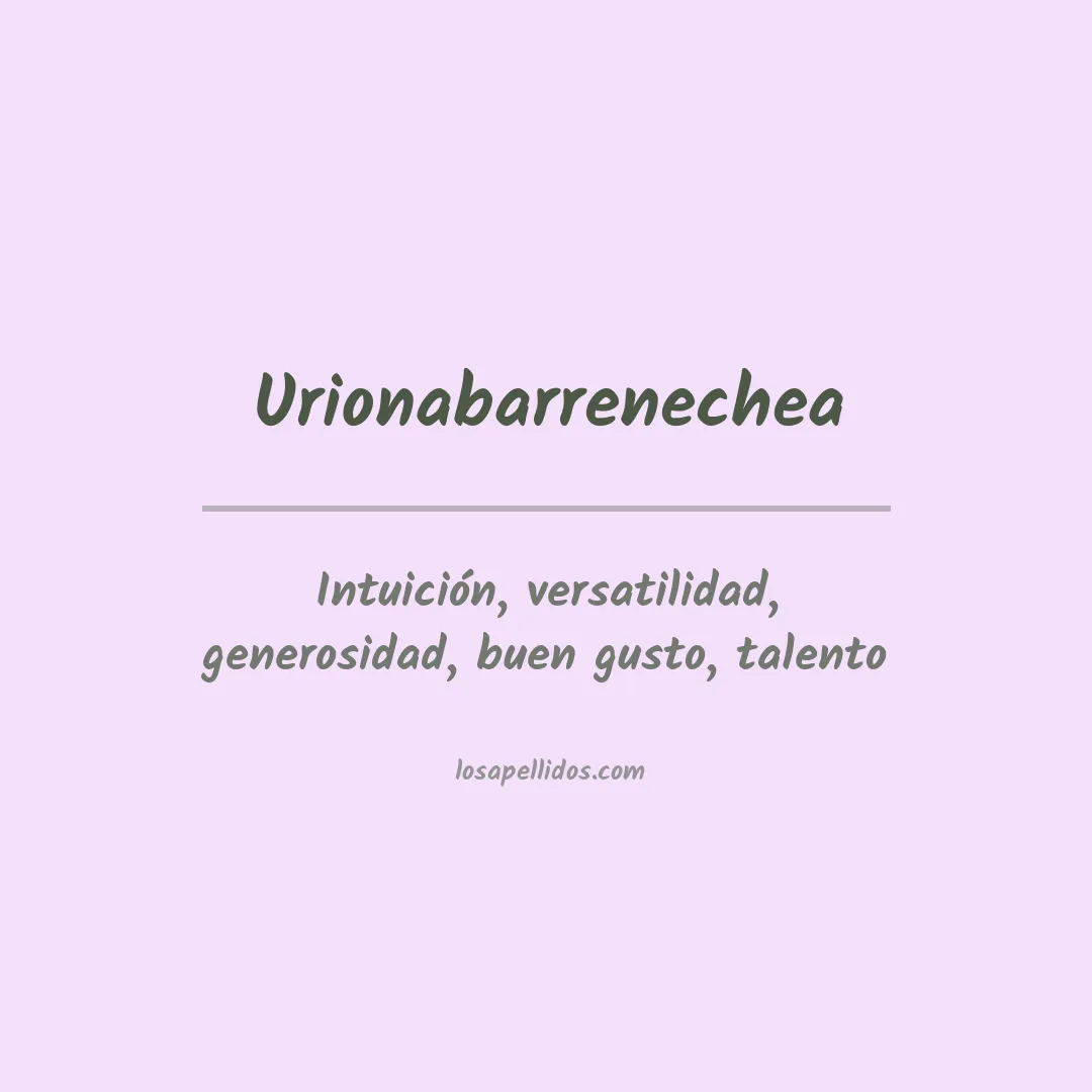 Apellido Urionabarrenechea