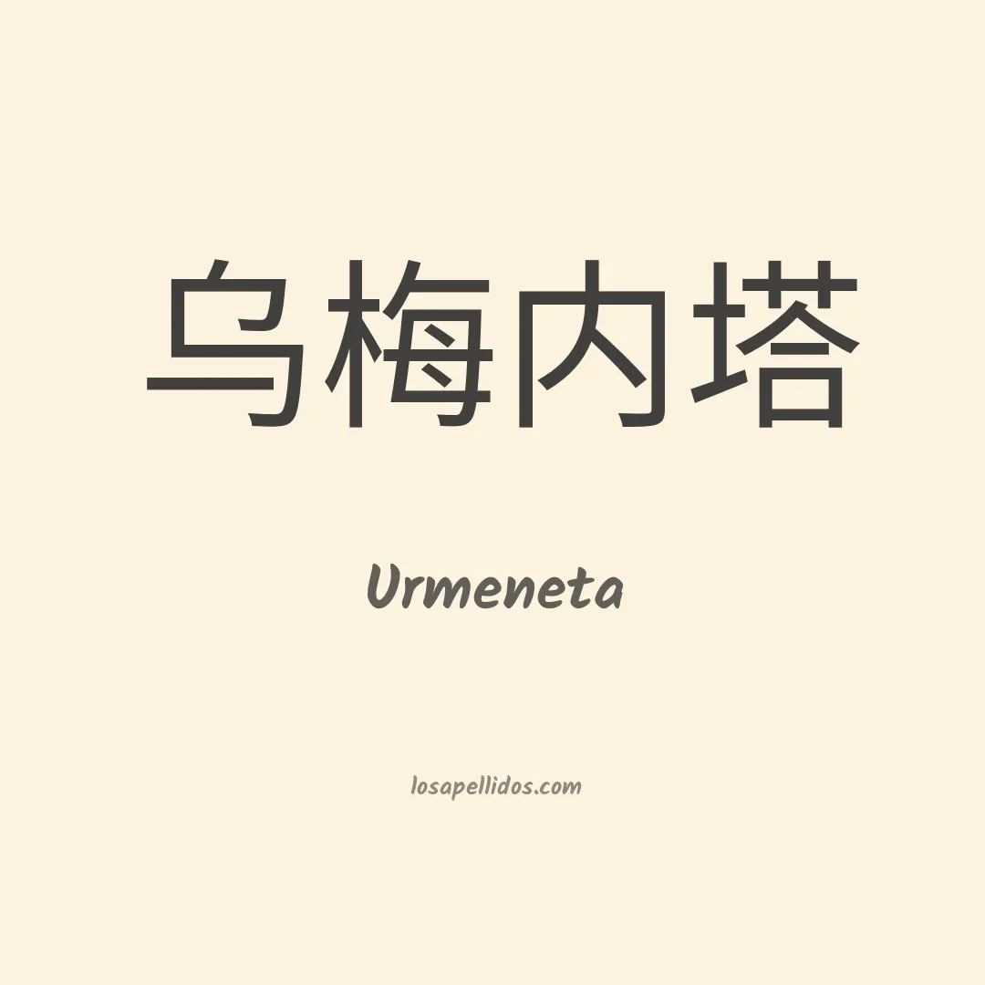 Urmeneta en chino