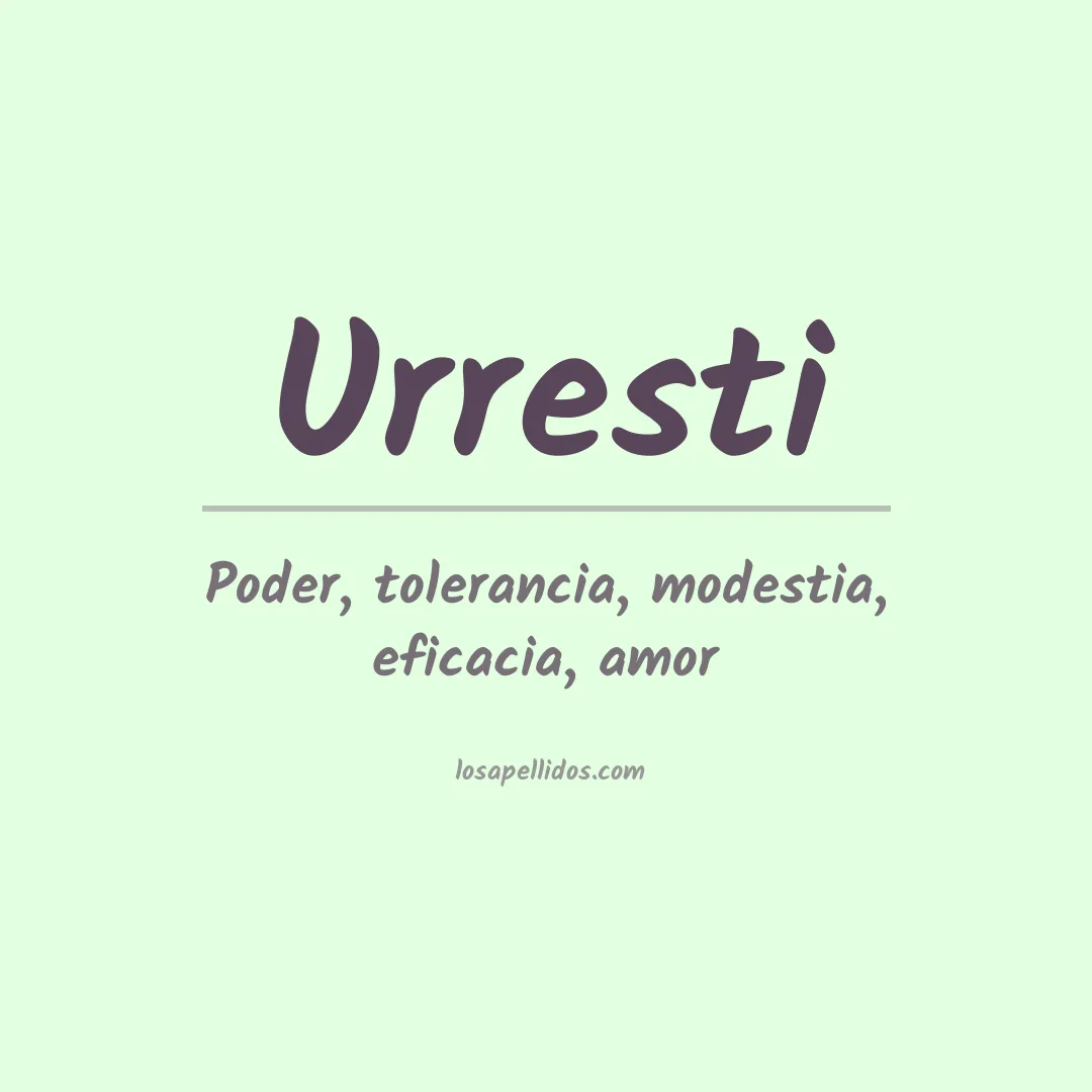 Significado del Apellido Urresti