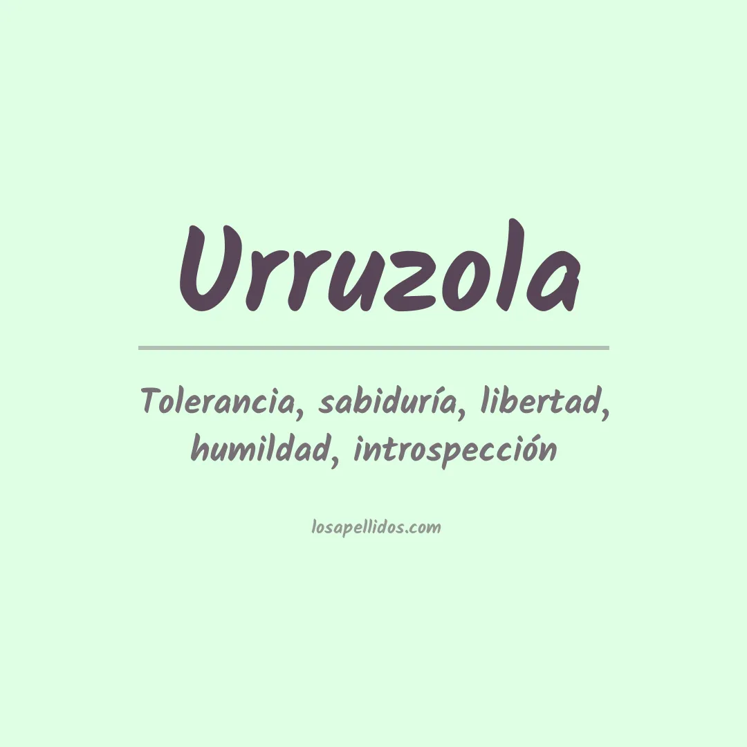 Significado del Apellido Urruzola