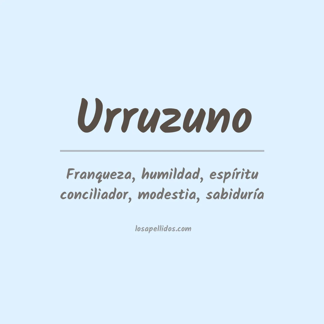 Significado del Apellido Urruzuno