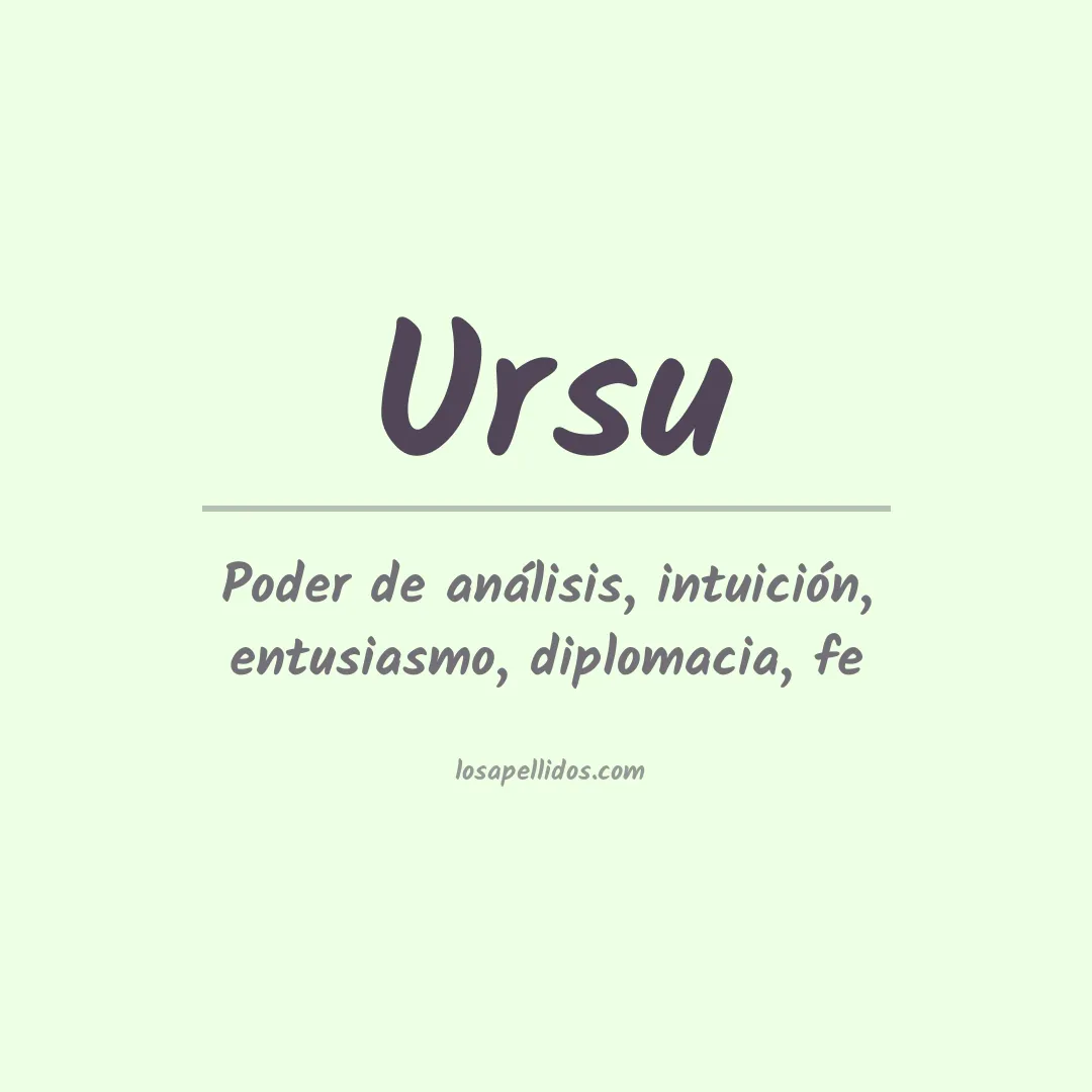 Apellido Ursu