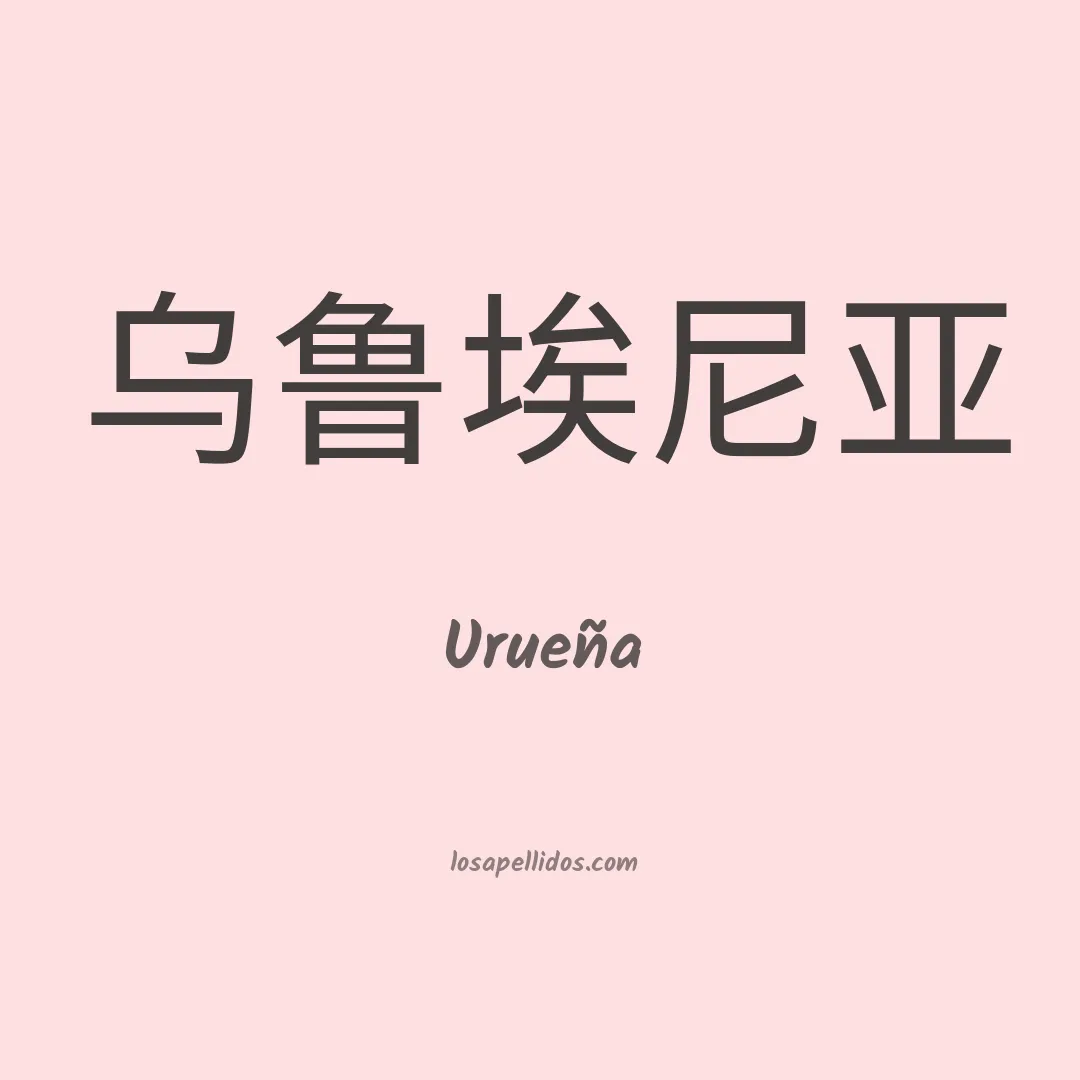 Urueña en chino
