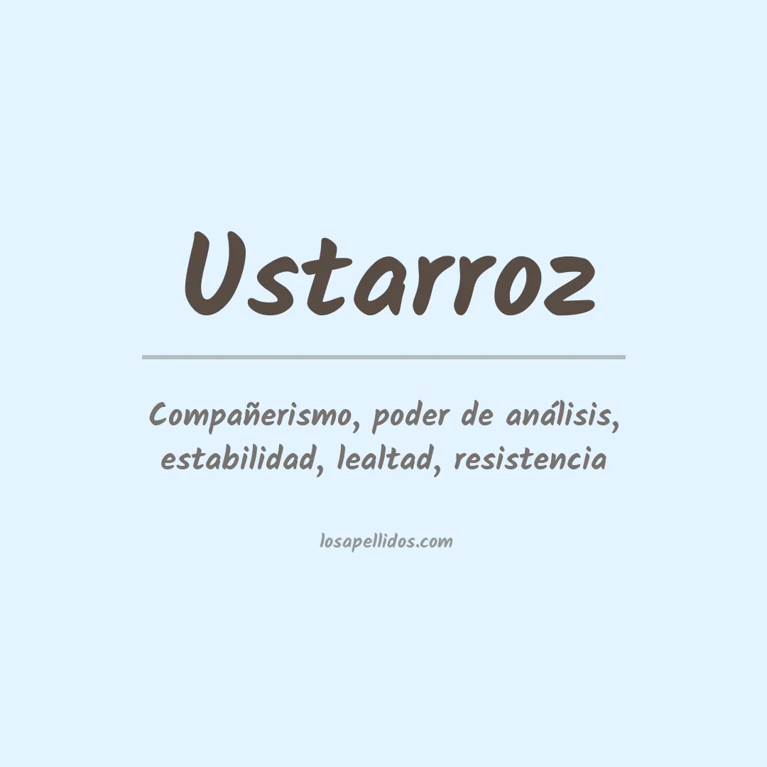 Apellido Ustarroz