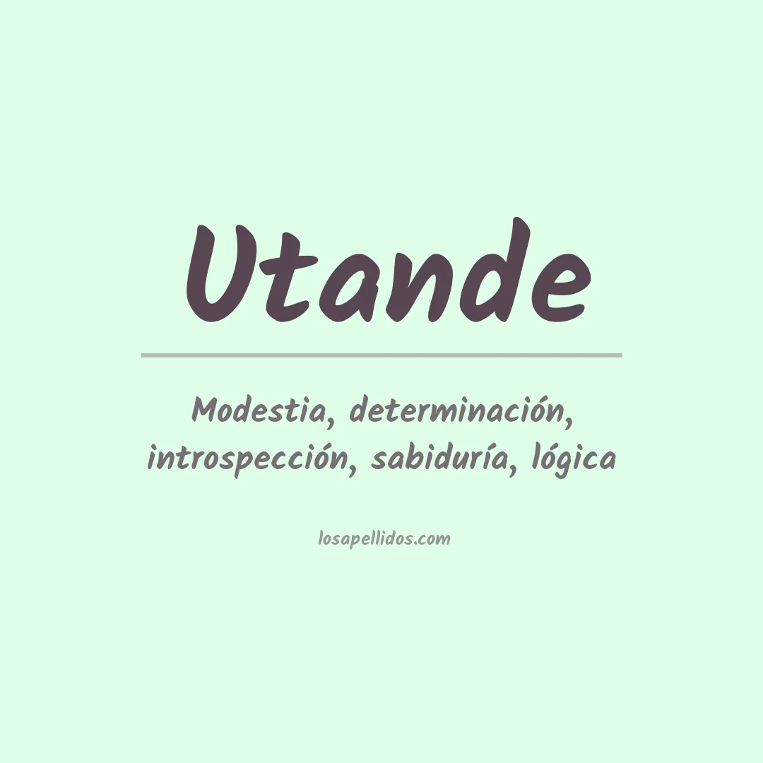 Apellido Utande