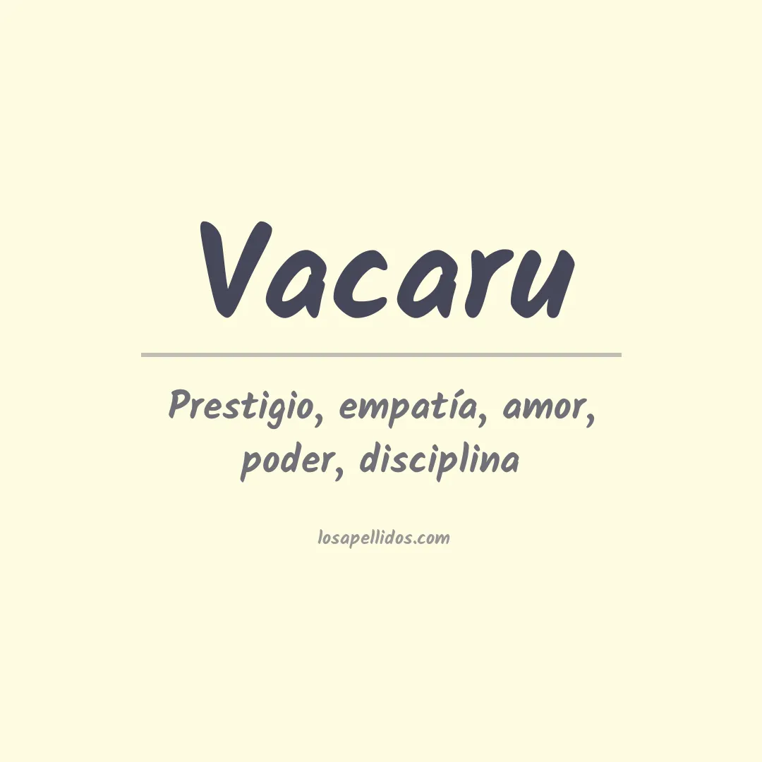 Apellido Vacaru