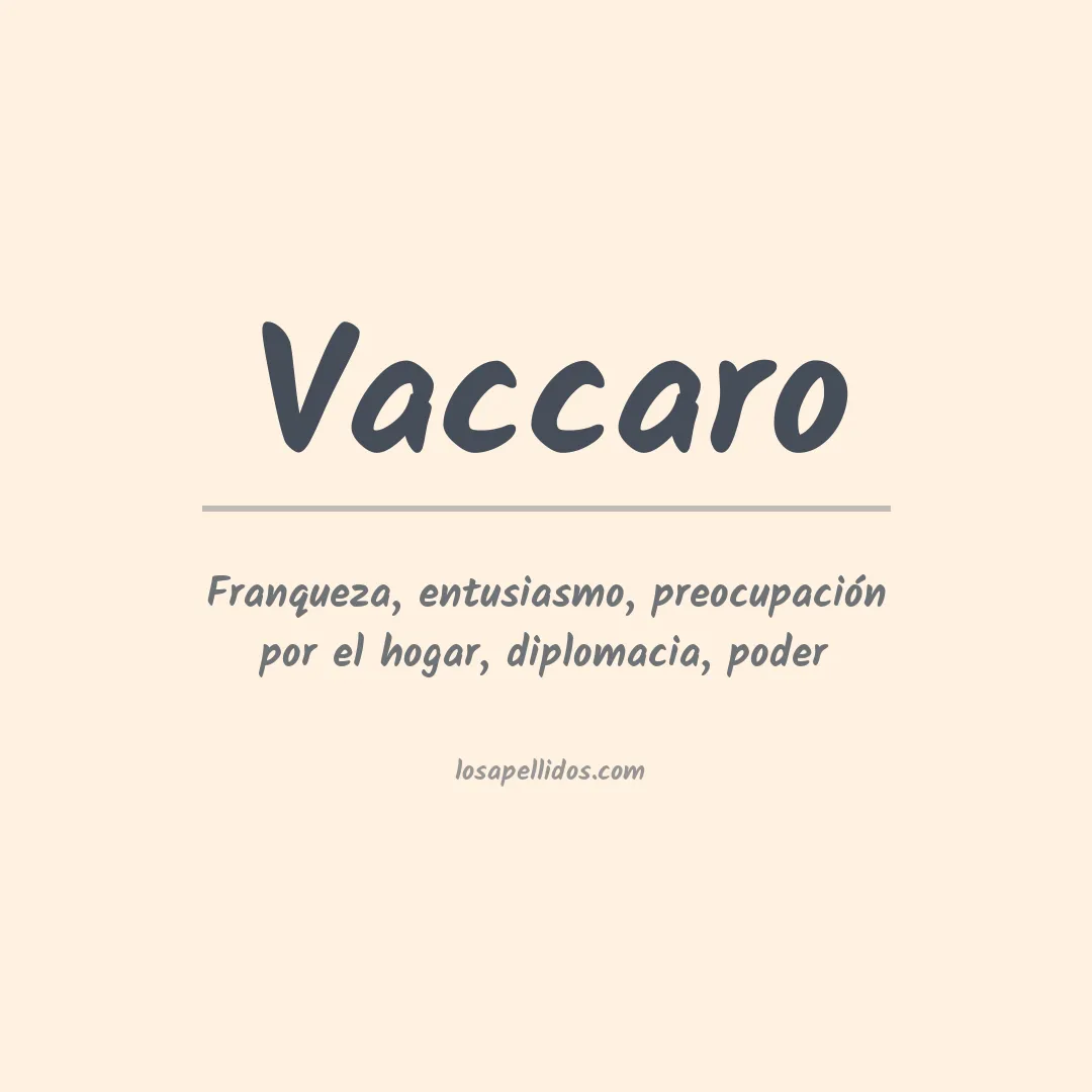Apellido Vaccaro