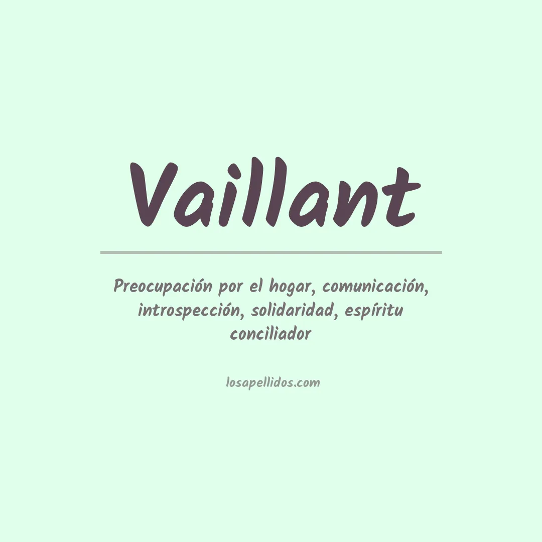 Apellido Vaillant