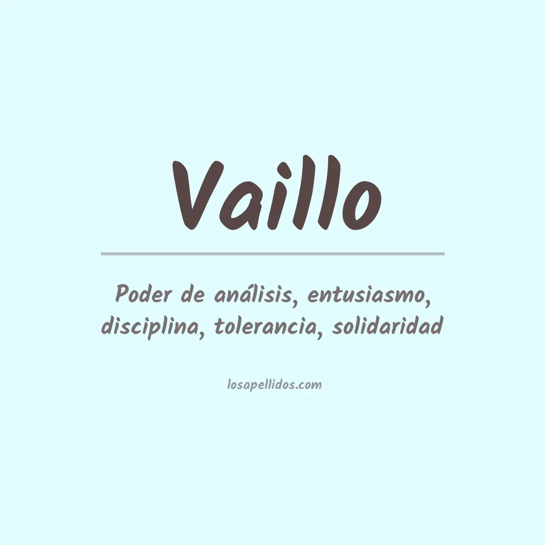 Significado del Apellido Vaillo