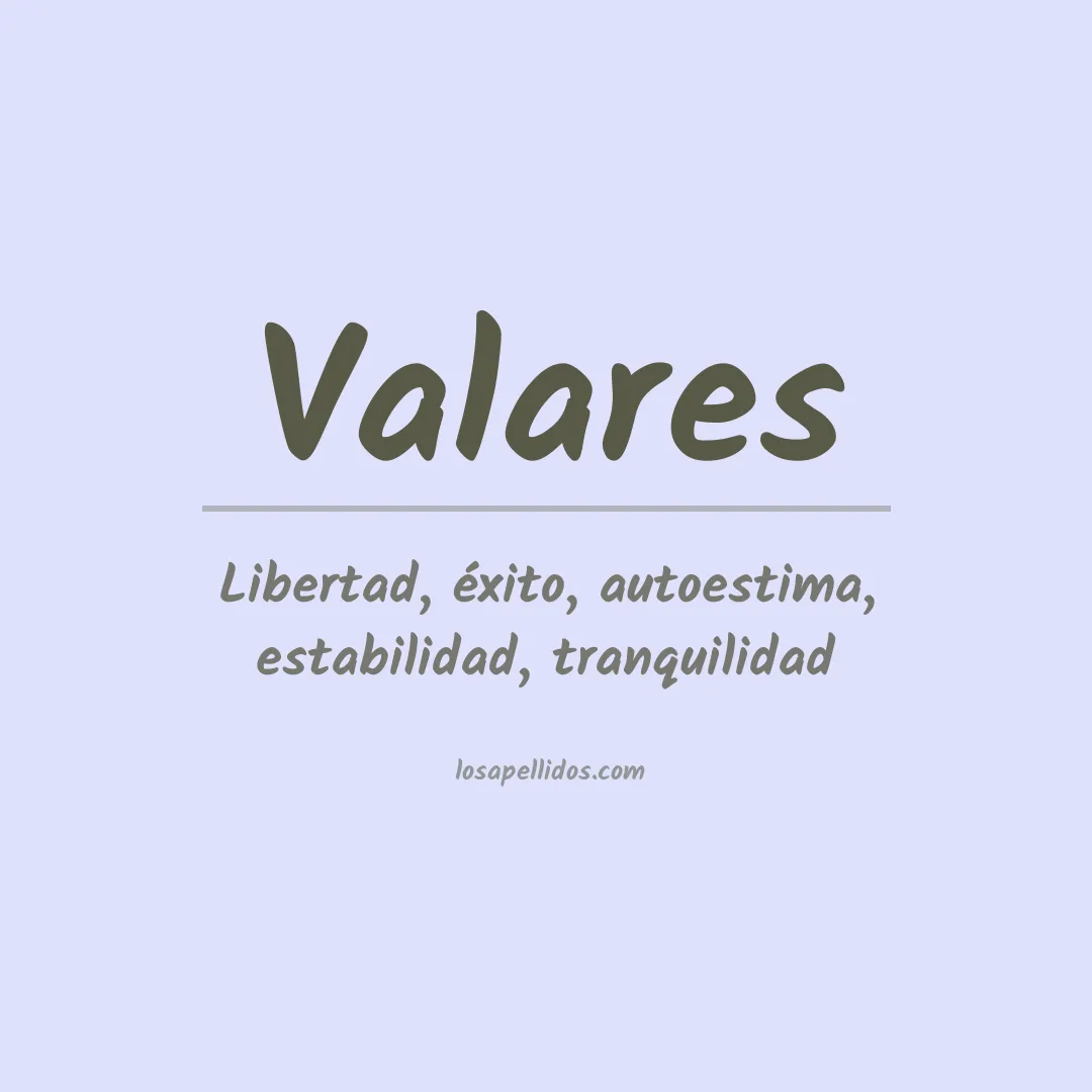 Significado del Apellido Valares