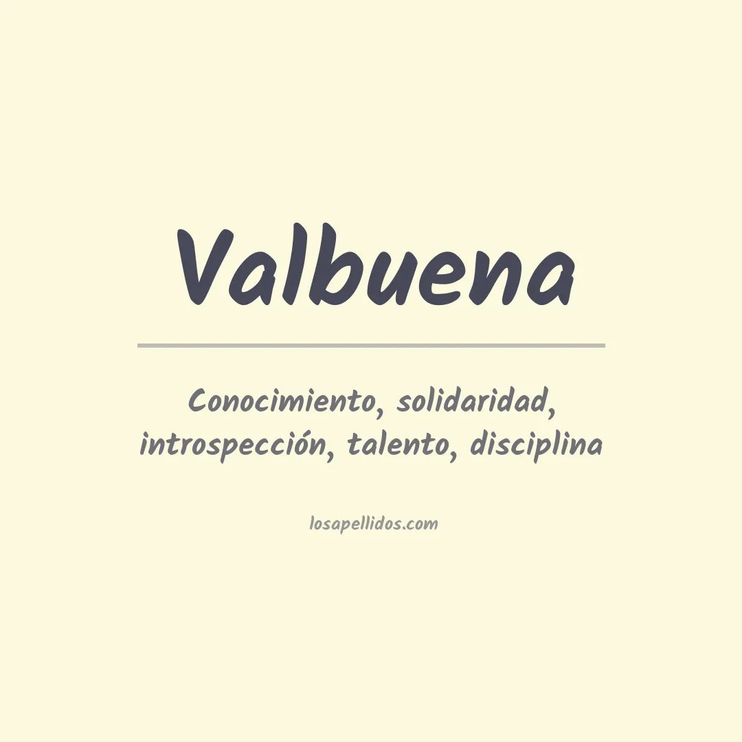 Apellido Valbuena