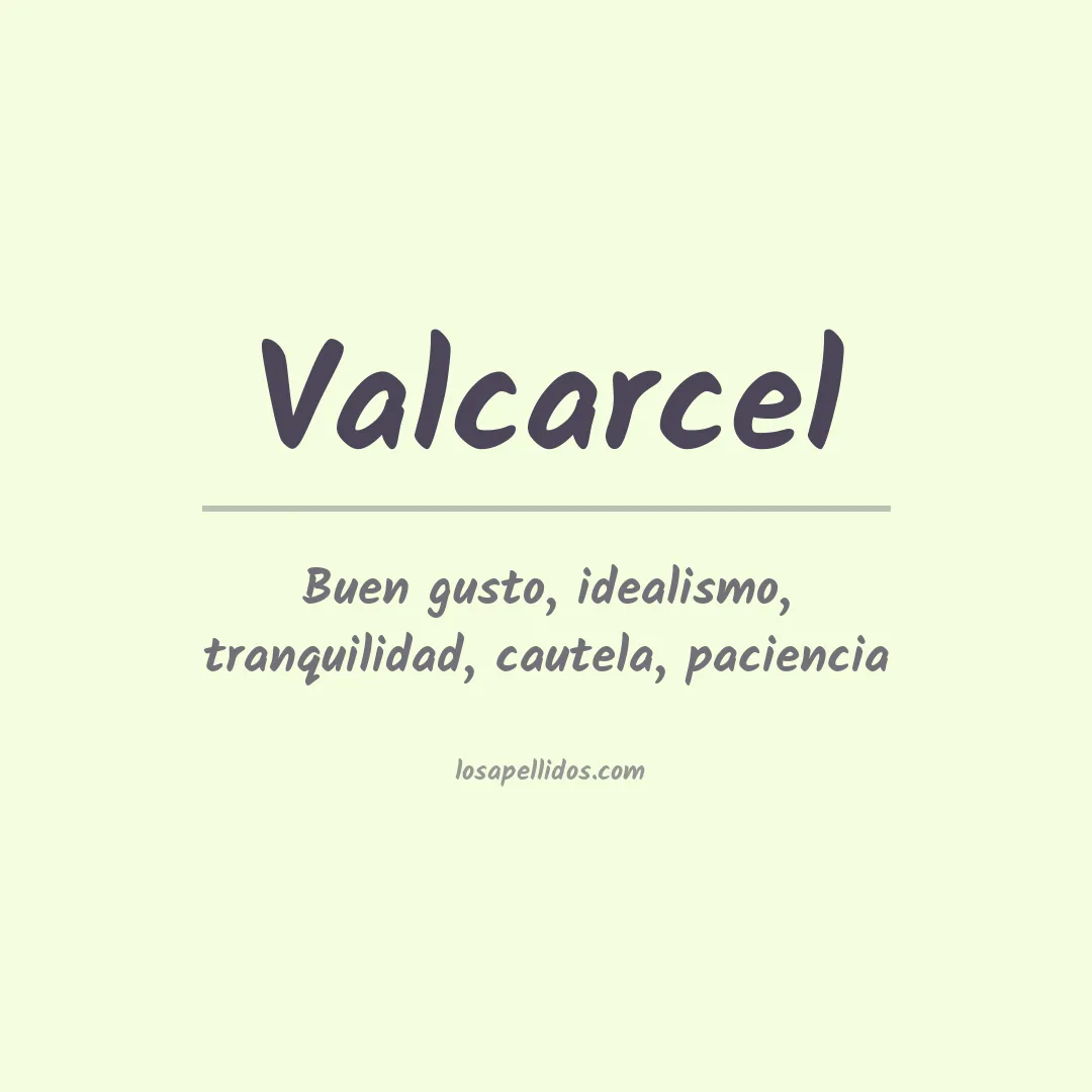 Apellido Valcárcel