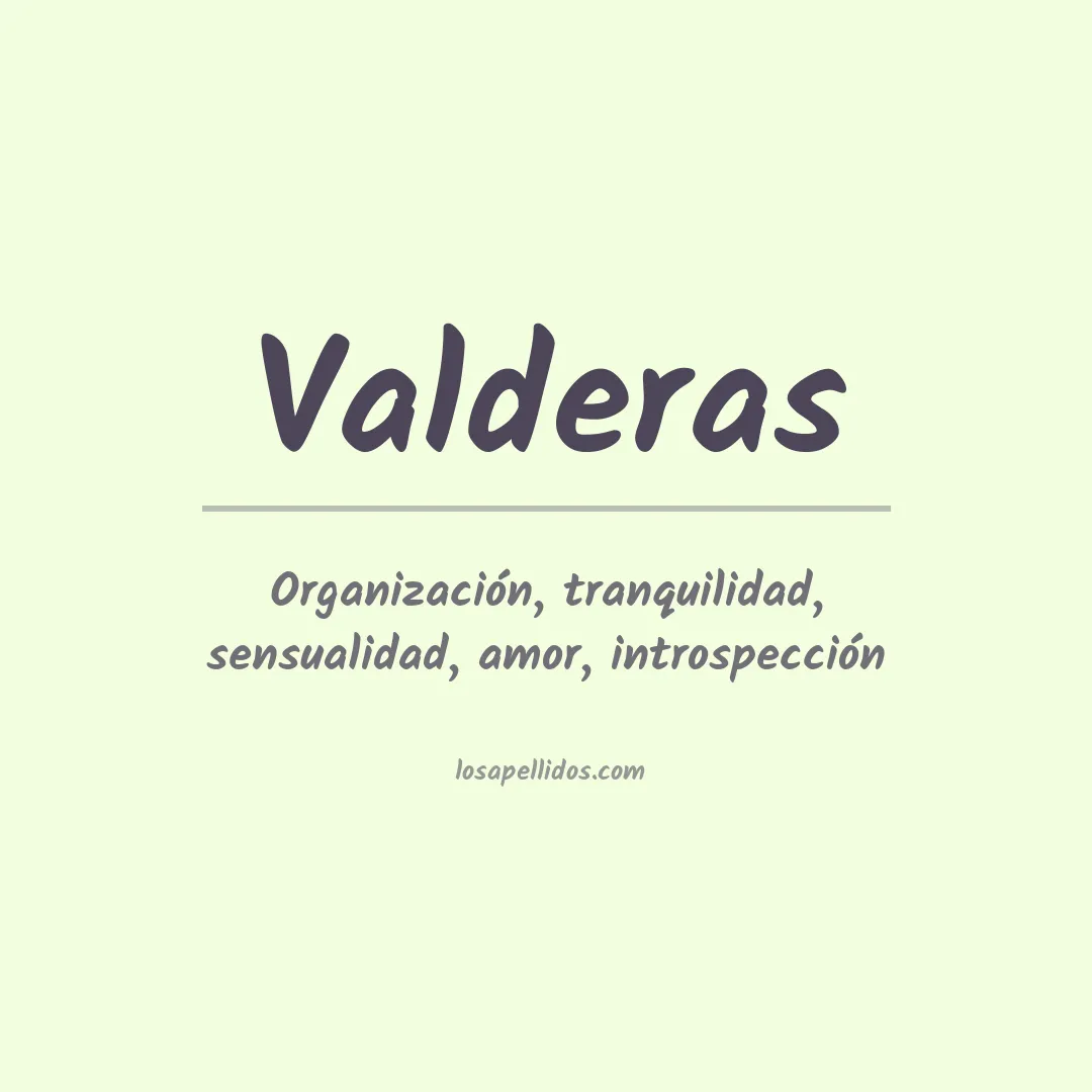 Apellido Valderas