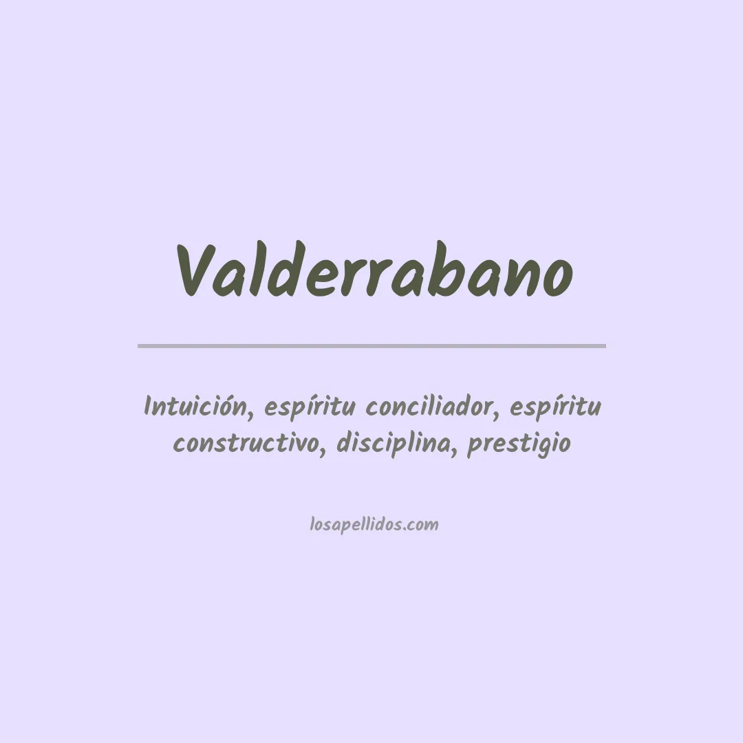 Apellido Valderrabano