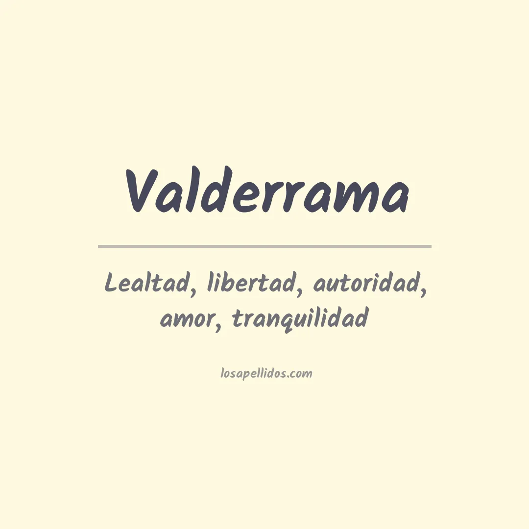 Apellido Valderrama