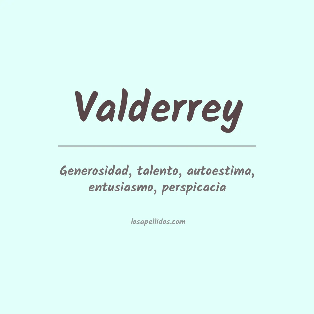 Apellido Valderrey