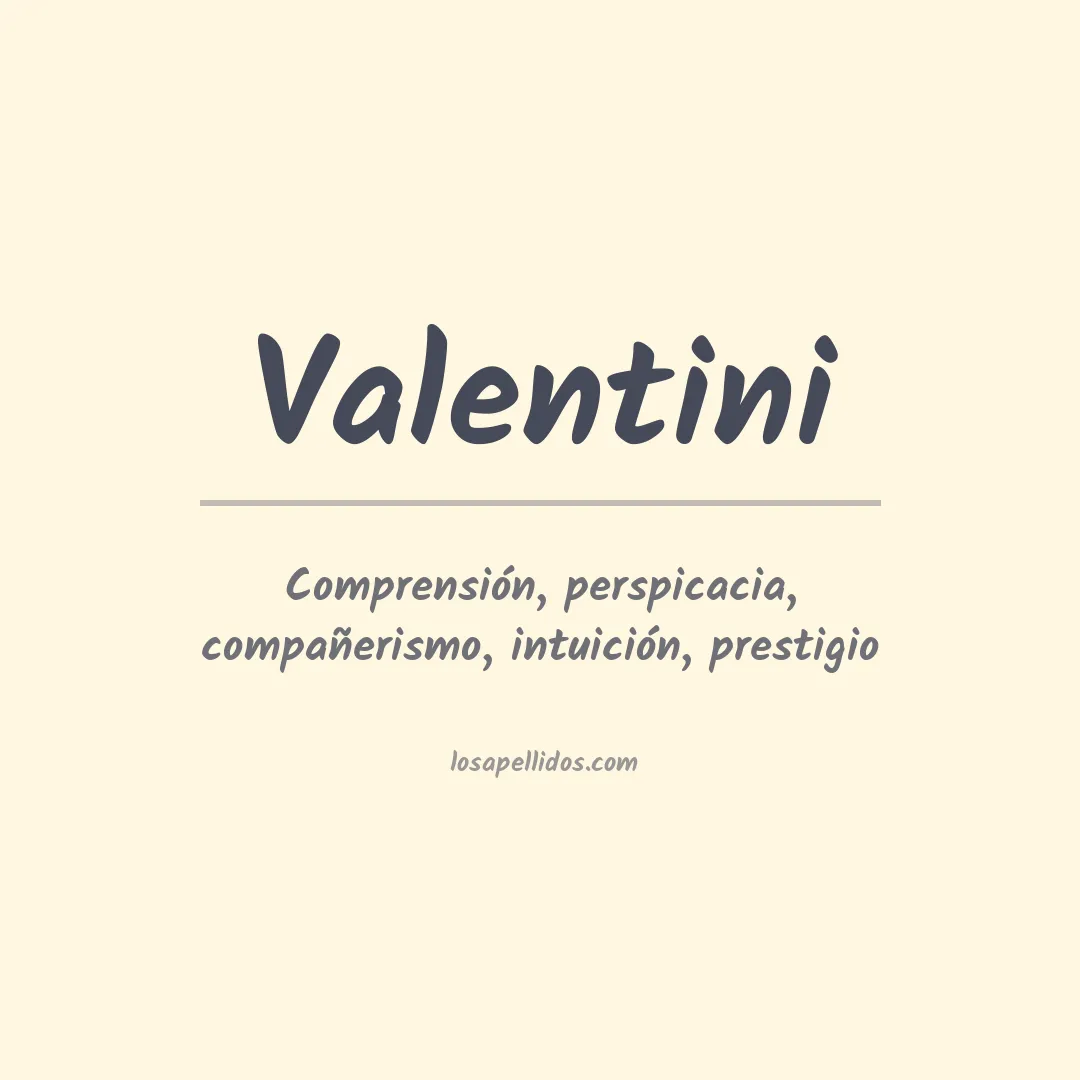 Apellido Valentini