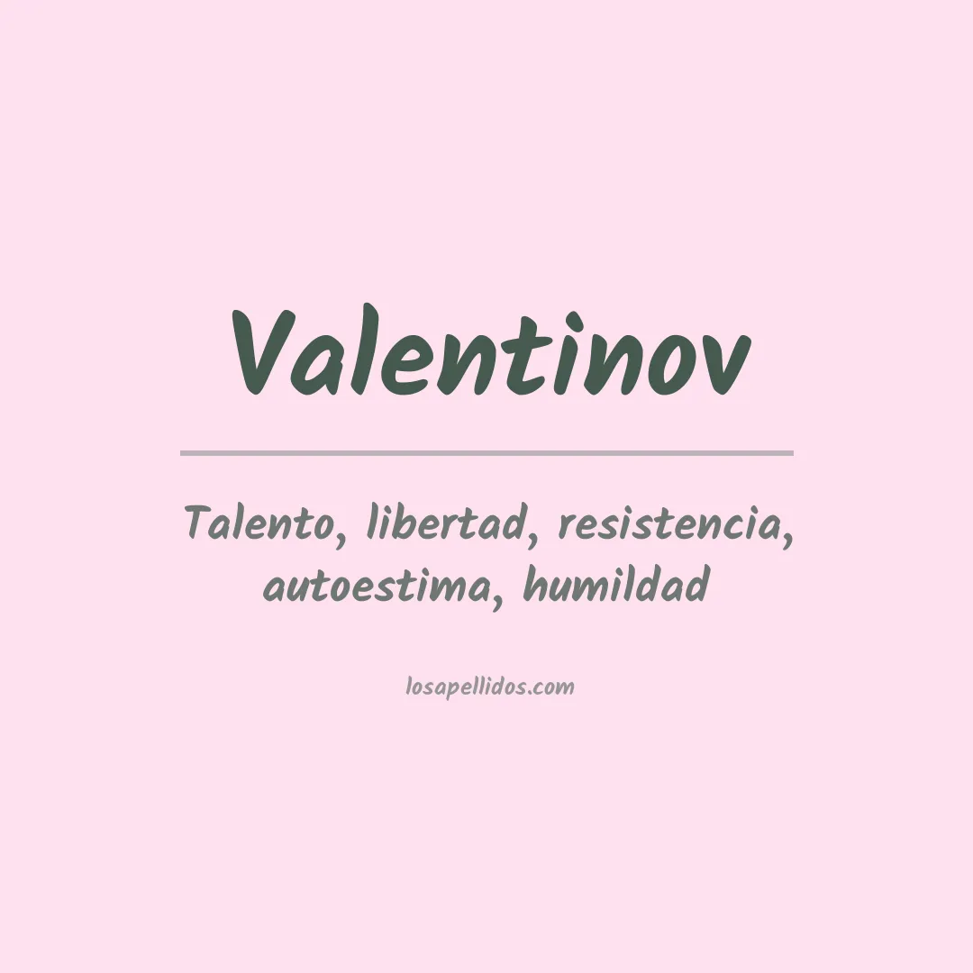 Apellido Valentinov