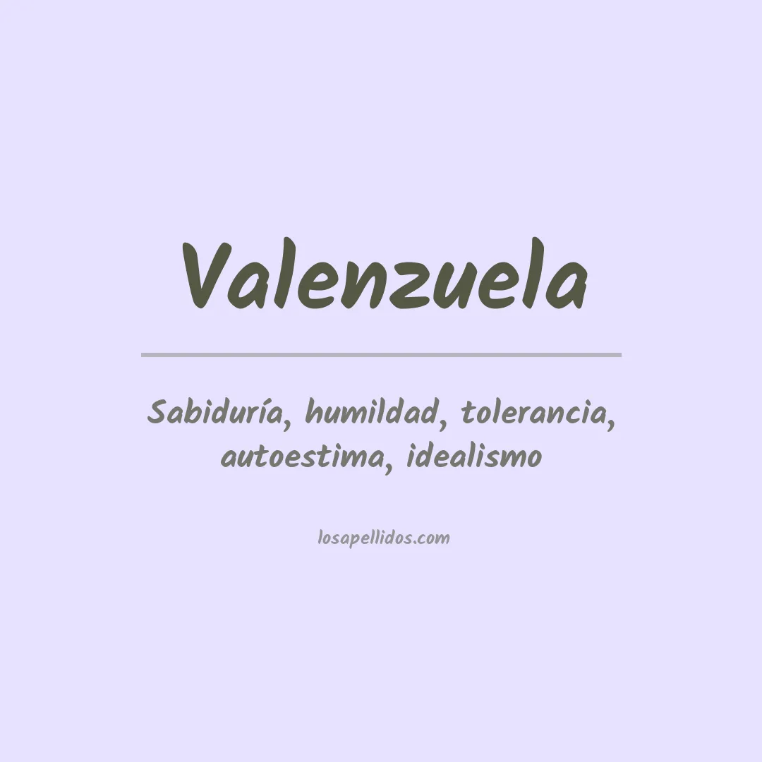 Apellido Valenzuela