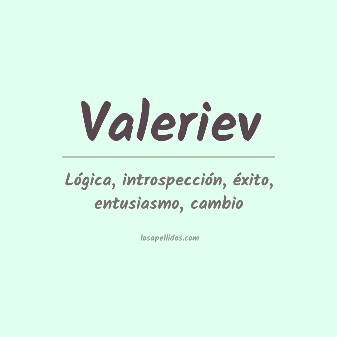 Apellido Valeriev