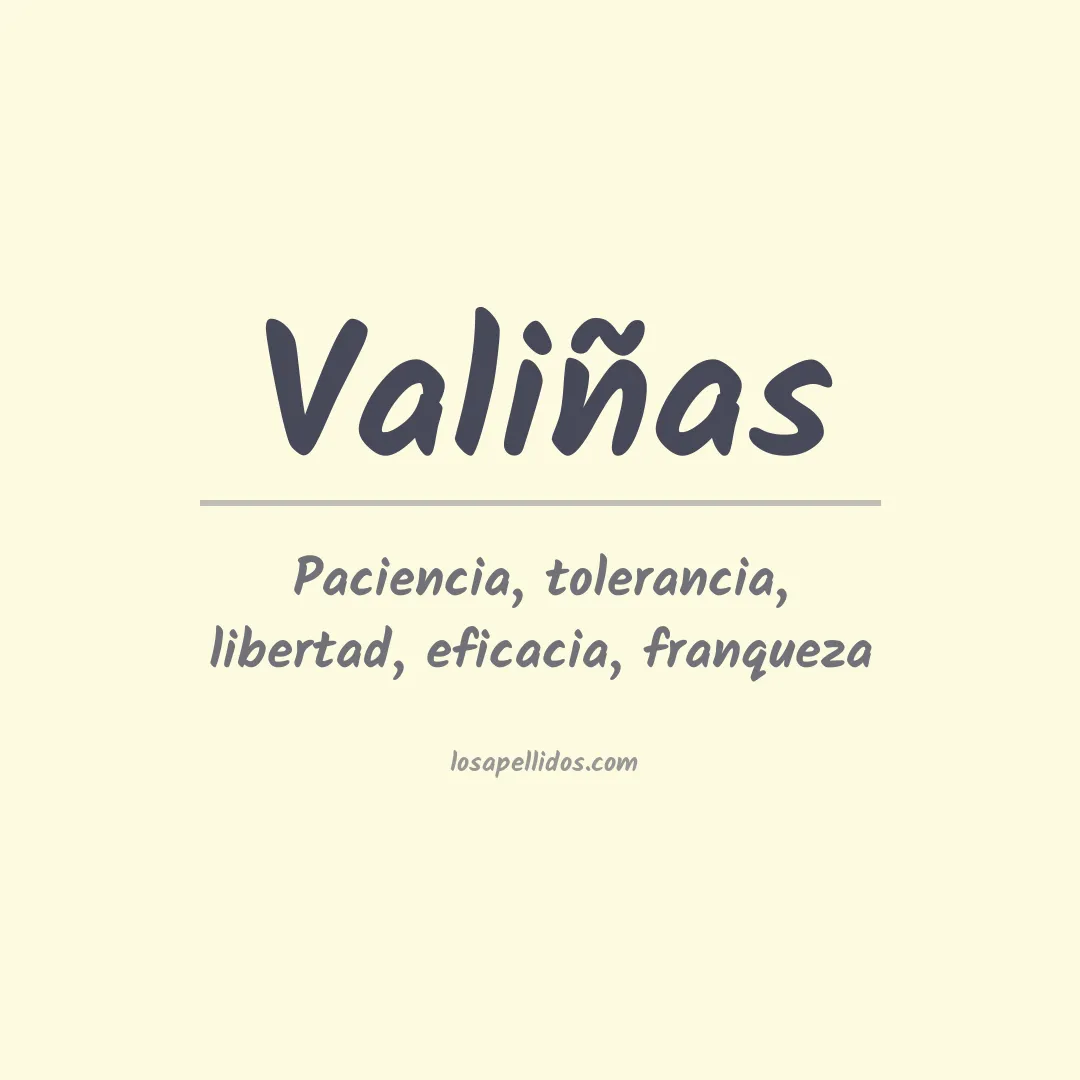 Significado del Apellido Valiñas