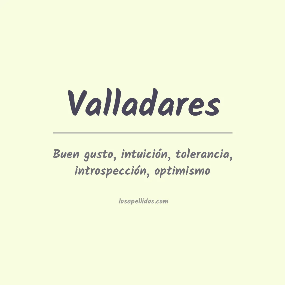Apellido Valladares
