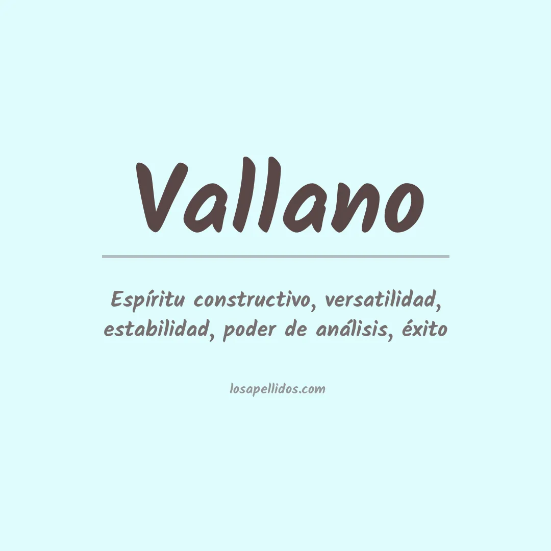 Apellido Vallano
