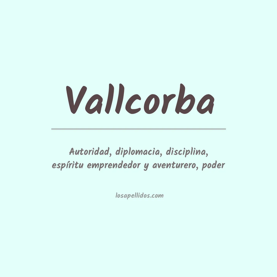 Significado del Apellido Vallcorba