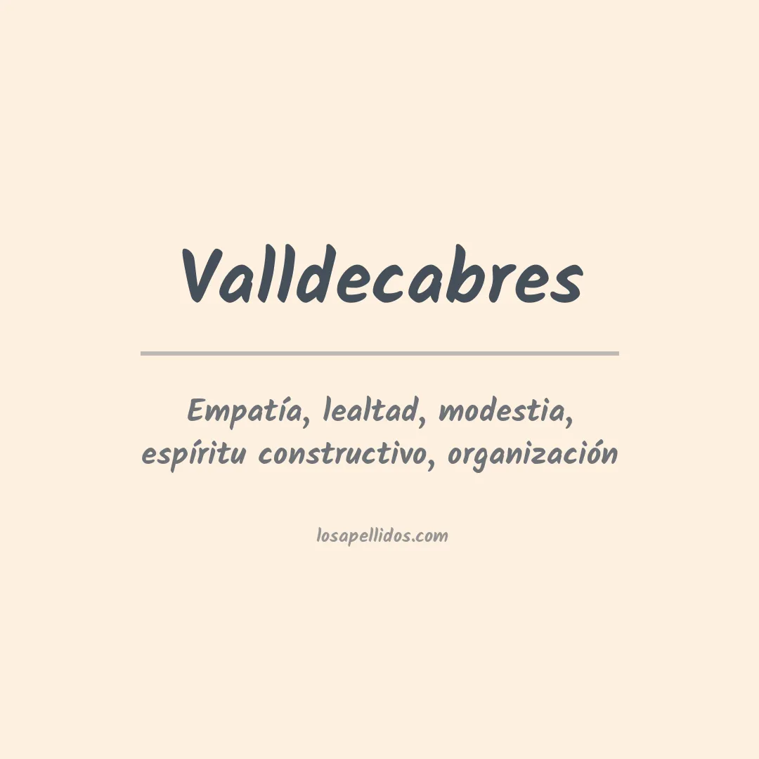 Apellido Valldecabres