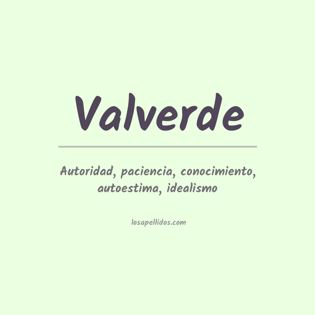 Apellido Valverde