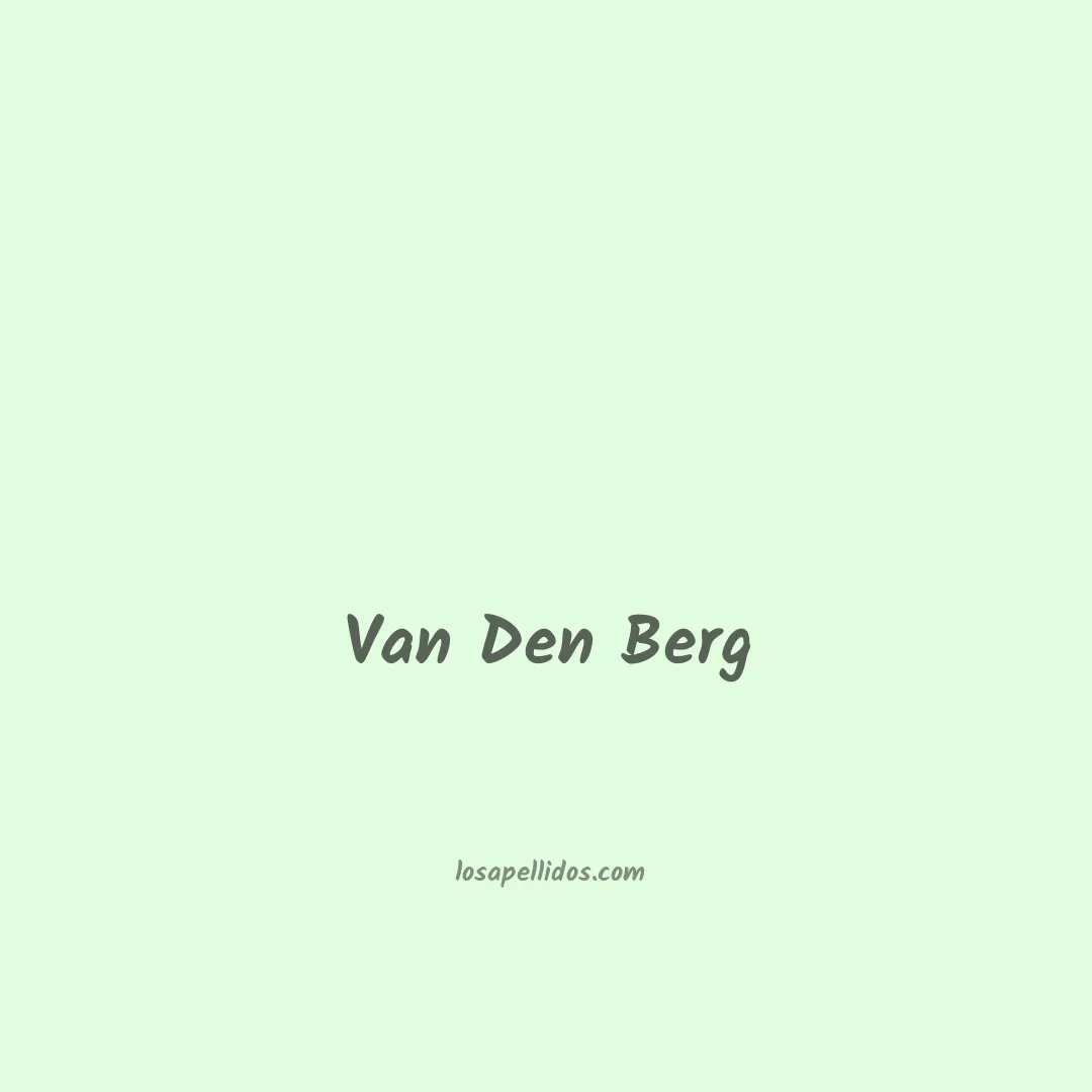 Van den berg en chino
