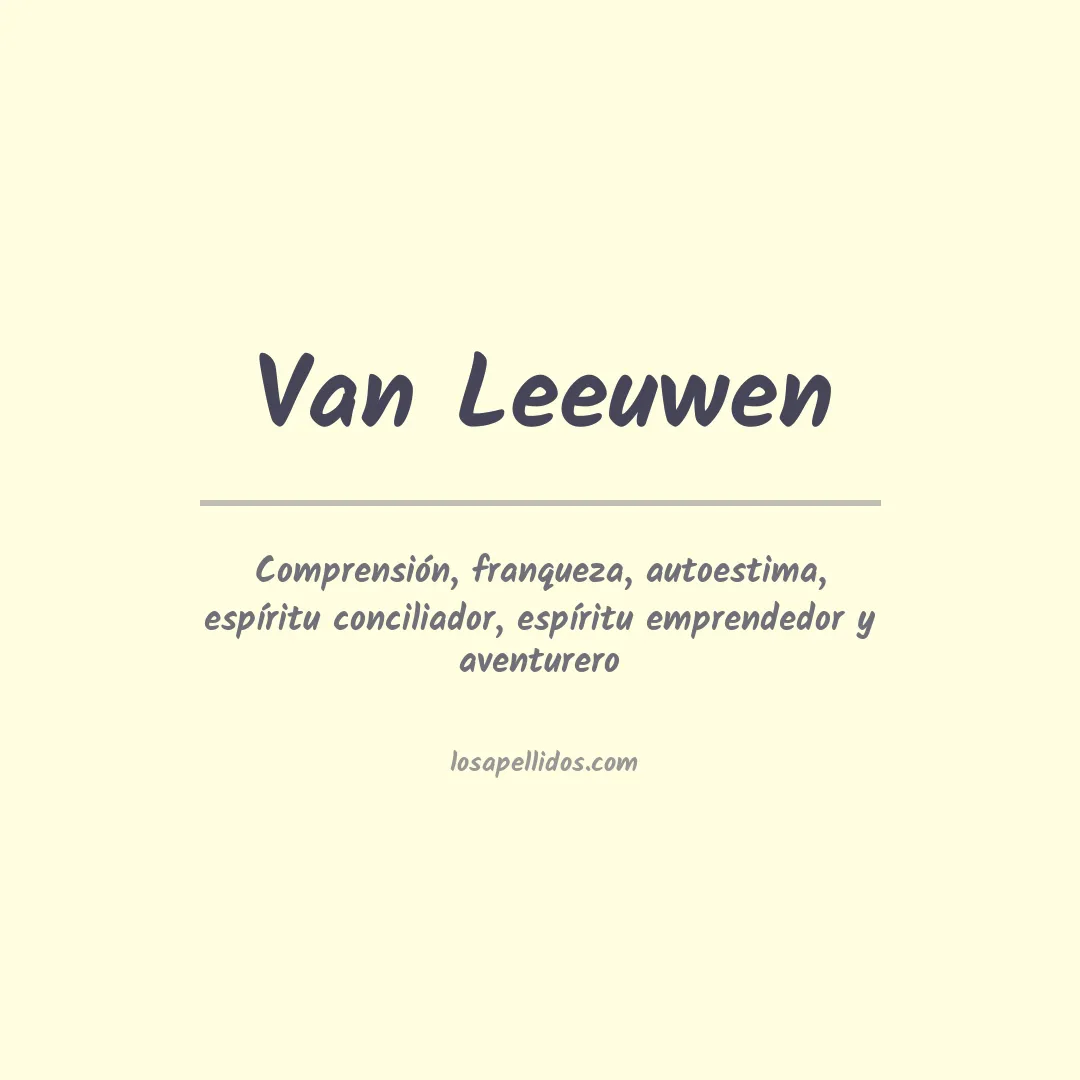 Apellido Van leeuwen