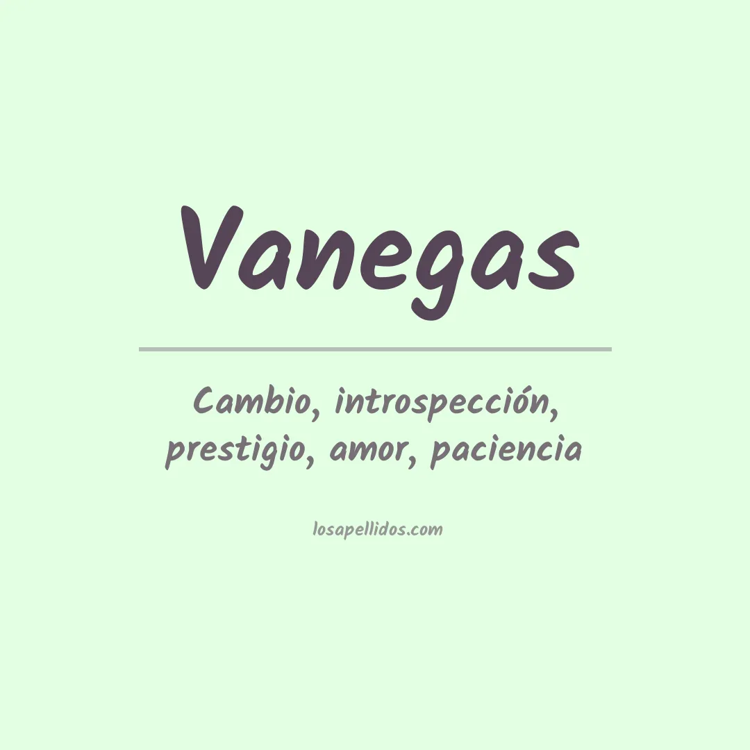 Apellido Vanegas