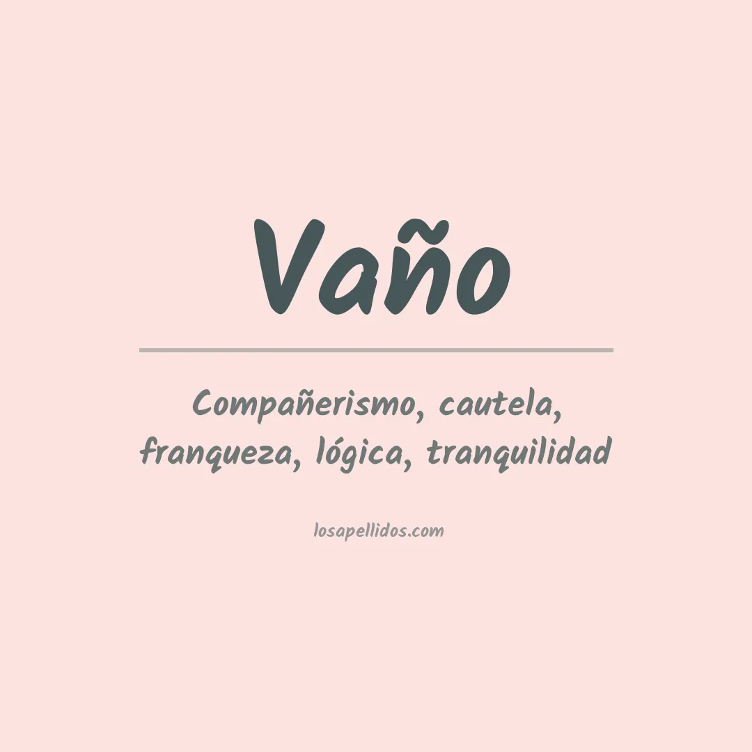 Apellido Vaño