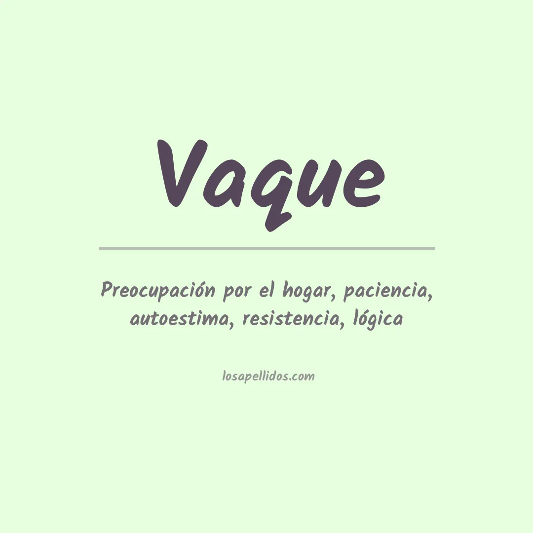Apellido Vaque